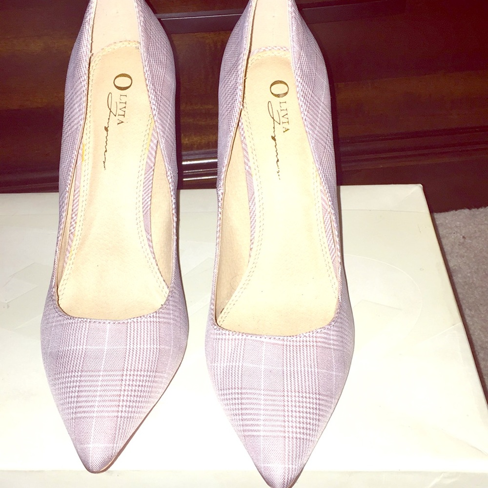 Women’s striped nude color heels